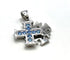 Sterling Silver Double Jerusalem Cross Pendant